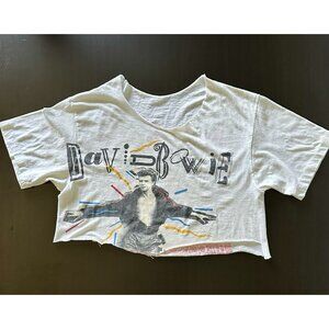 David Bowie T-Shirt The Glass Spider Tour Ripped Single Stitch Vintage 1987